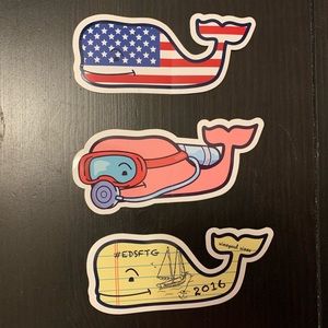 Vineyard Vines Sticker Set (American Flag & Scuba)